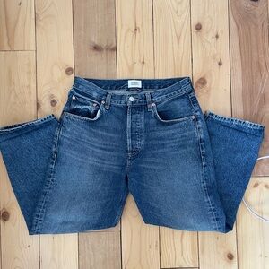 Citizens Of Humanity Dark Blue Denim Jeans Slouchy Relaxed Fit